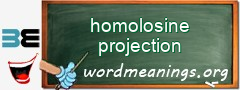 WordMeaning blackboard for homolosine projection